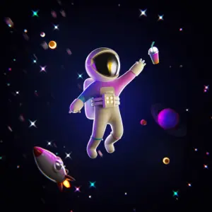 Astronaut Reaches for Coca Cola, Low Poly Character