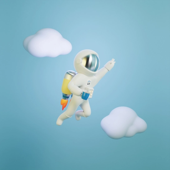 Astronaut, 3D Art. Thumbnail for UNMO project.